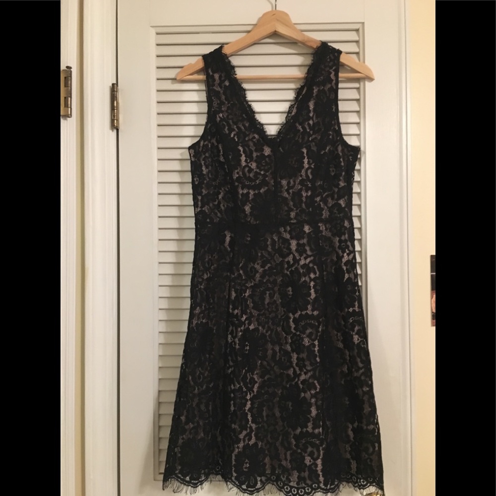 Lace Dress 👗- Black Lace w/ Cream Silky interior